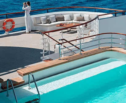 The pool deck